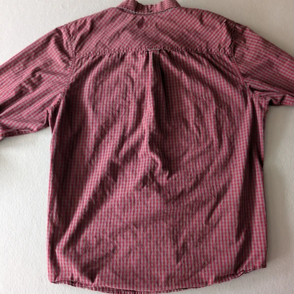 Ben Sherman Mens Long Sleeve Red Grey Striped Button Down Shirt Size L Cotton - Picture 7 of 7